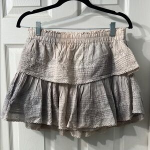 LoveShackFancy Heritage Lace Tiered Mini Skirt – Cottagecore Boho Size Medium